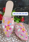 Wedding Wear Embroidered Flat Mules Summer Jutti Catalog
